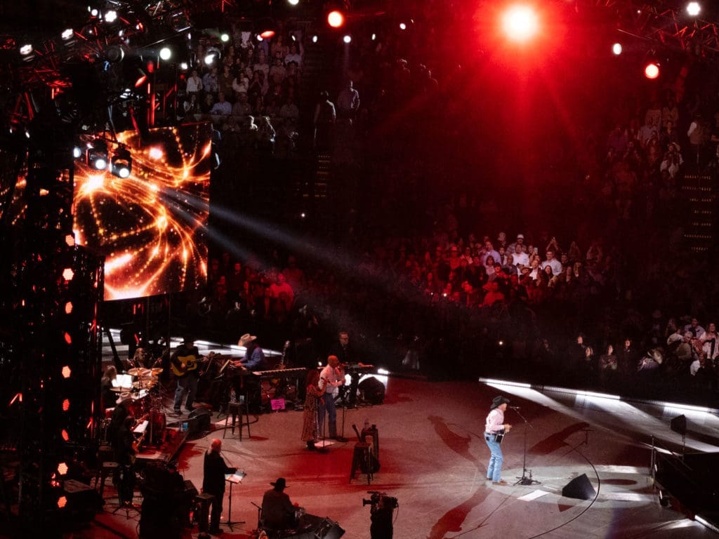 George Strait knows how to keep a Houston Rodeo crowd entertained. (Photo by F. Carter Smith)