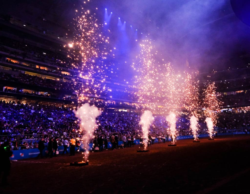 Ricky Martin at the Rodeo means plenty of fireworks. (Photo by F. Carter Smith)
