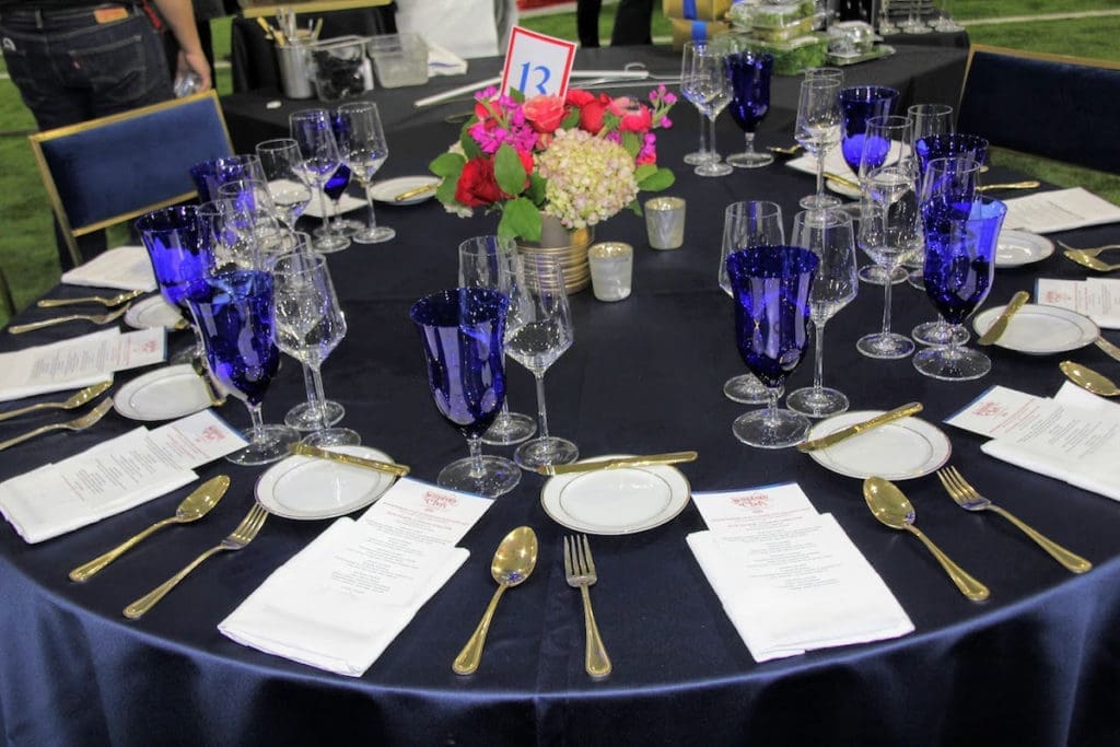 A tablescape at the 2022 Symphony of Chefs. 