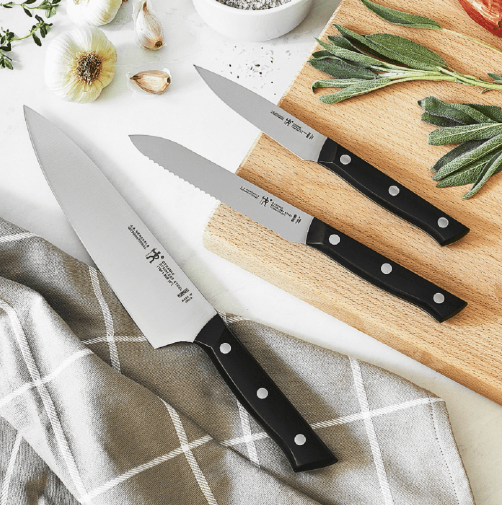 Stay on the cutting edge with German and Japanese made cutlery by Zwilling and Miyabi. 