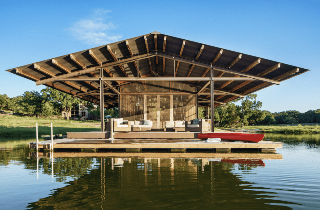 Pavilion at PaaHaa Ranch, Canyon Lake, designed by Lake | Flato. Photography Casey Dunn.