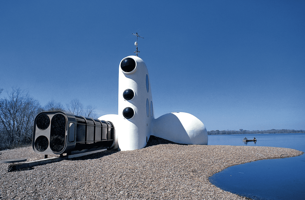 Ant Farm's House of the Century in Angleton, Texas, commissioned by Marilyn Oshman in 1972