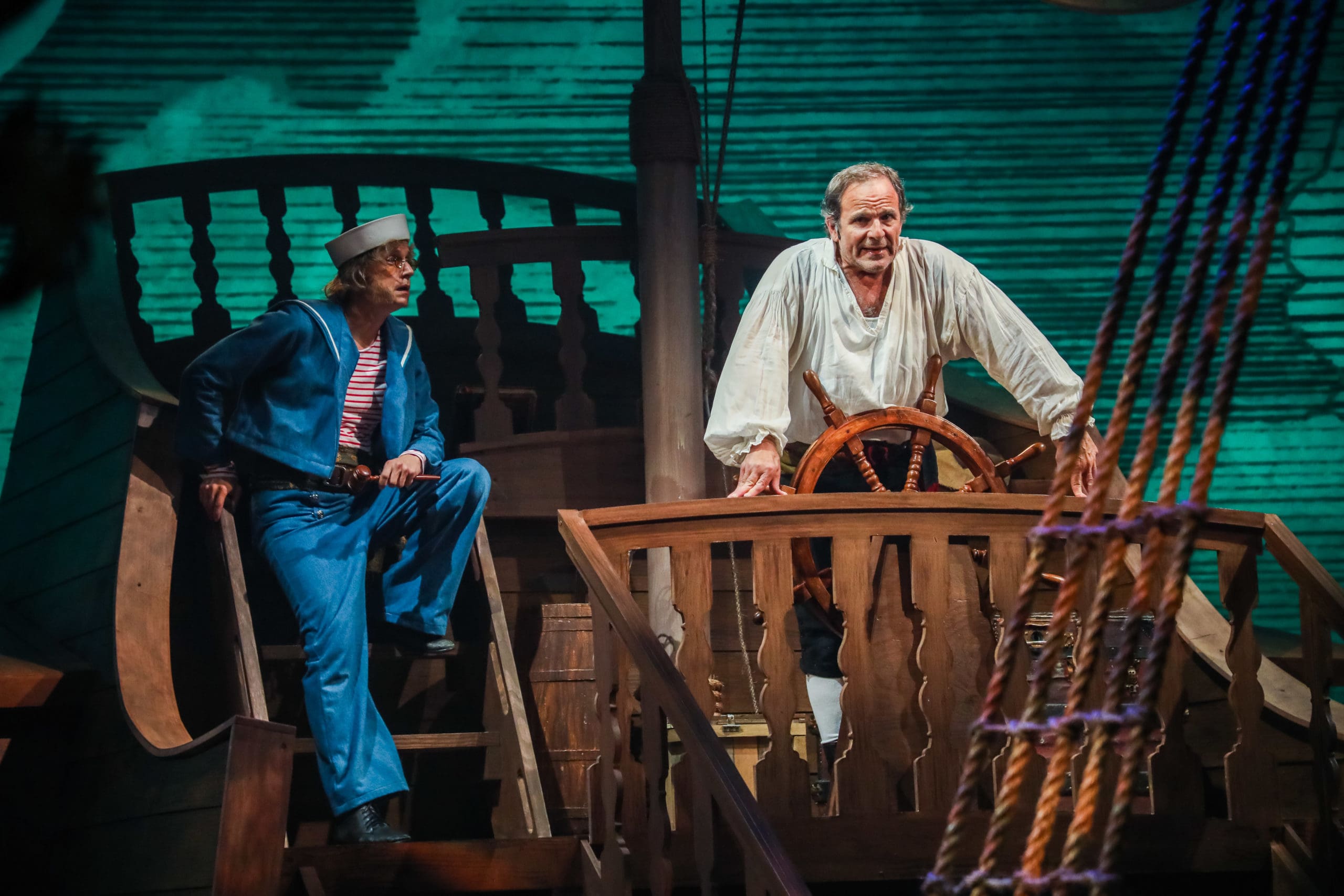 StagesHooksTale6_Ryan Schabach and Donald Corren in Stages’ world peremiere production of Hook’s Tale. Photo by Melissa Taylor