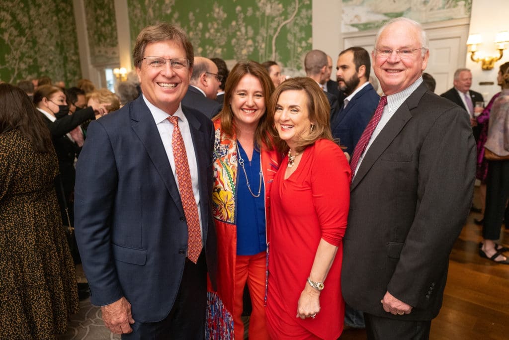 Steve & Anne-Laure Stephens, Sandi & Dexter Braband at Preservation Houston's Good Brick Awards dinner.
