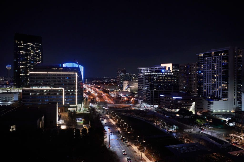 The Dallas skyline view from Museum Tower. (Photo by Jonathan Zizzo)