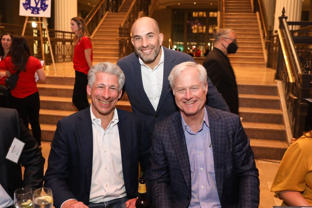 Joe Greenberg, Mark DiBella, Doug Foshee at the Oil & Gas Texas Hold 'Em tournament  (Photo by Priscilla Dickson)