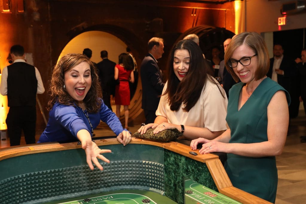 Luly Castillo, Nella Garcia Urban, Ann Ziker at the Oil & Gas Texas Hold 'Em tournament  (Photo by Priscilla Dickson)