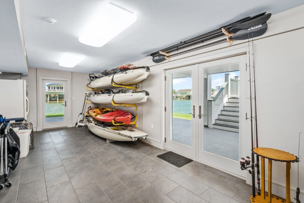 Water sports rule at 16502 Bayfront Drive in Jamaica Beach (Photo by Sonya Bertolino for Douglas Elliman Realty)