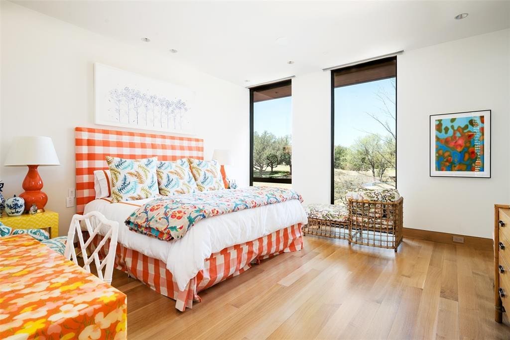 A more colorful bedroom. 