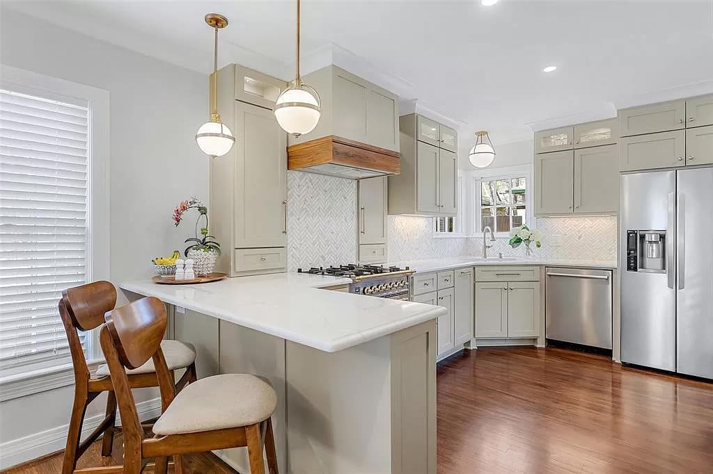 A modern makeover in the nearly century-old kitchen. 