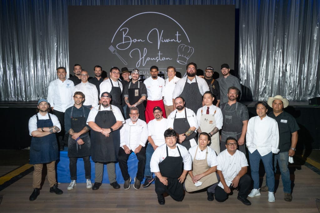 The chefs cooking up a storm at the Youth Development Center's Bon Vivant Dinner. (Photo by Daniel Ortiz)