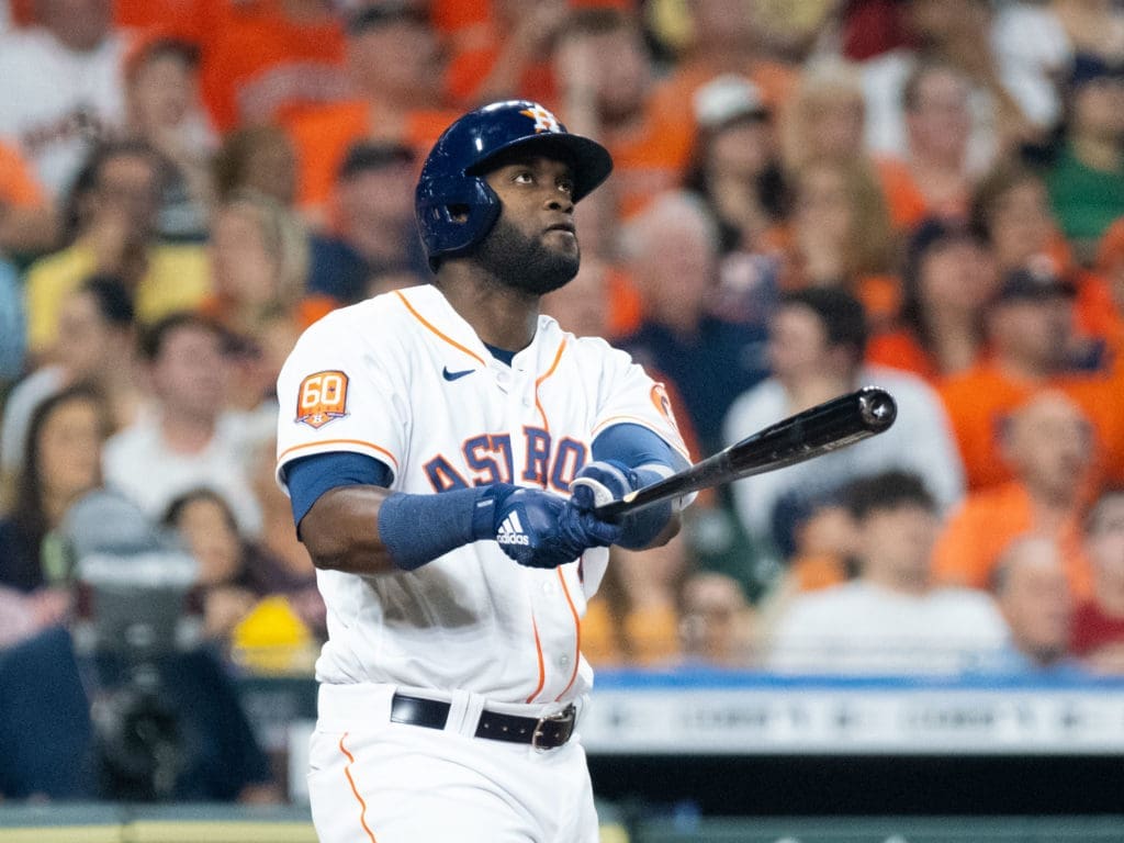 Yordan Alvarez is one bad man when he has a bat in his hands. And he should be one of the faces of baseball. (Photo by F. Carter Smith)