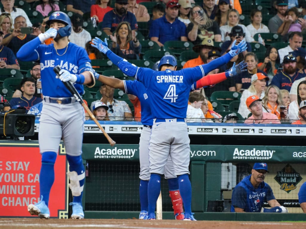 George Springer reminded the Houston Astros what a difference maker he is in the very first at-bat of the game. (Photo by F. Carter Smith)
