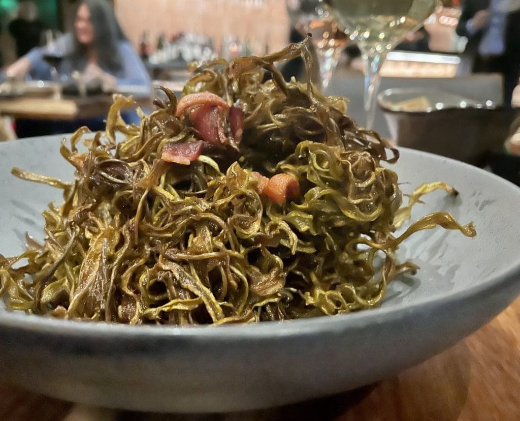 Don Artemio's Nopalitos Fritos wrapped in soft tortillas is an interesting start. Photo by Courtney Dabney.