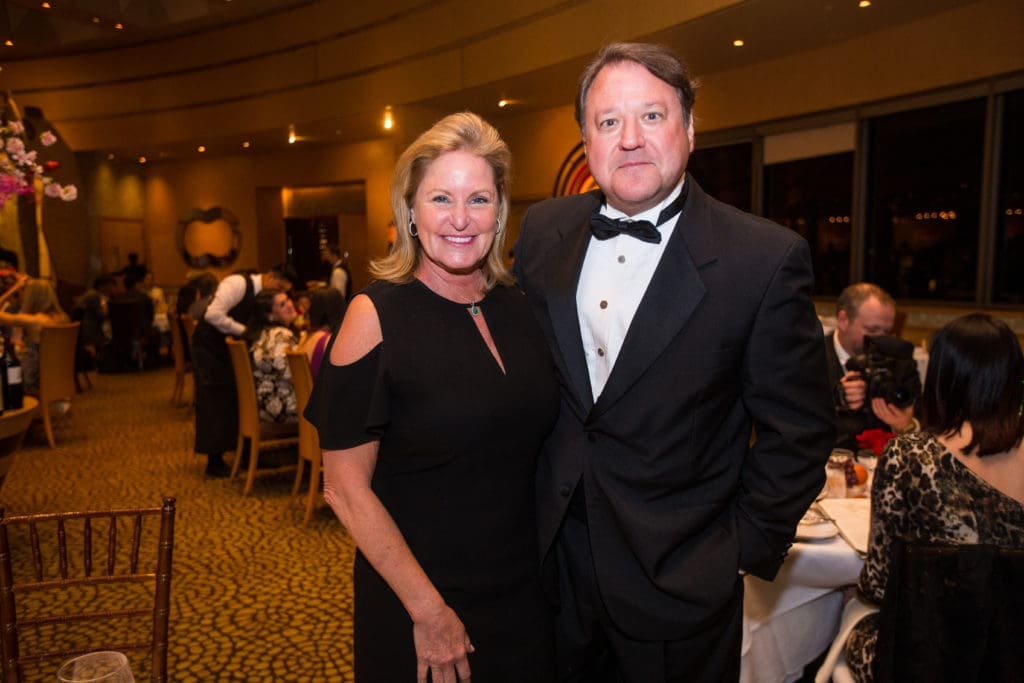 Laura & Dr. Russ Levenson at the Tony Vallone Day in Houston dinner celebration (Photo by Andrew Hemingway)