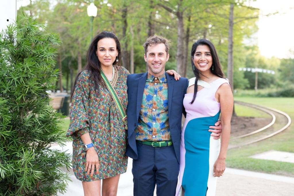 Carla Valencia, Michael Mandola, Divya Brown at Hermann Park Conservancy's 'Evening in the Park' (Photo by Daniel Ortiz)