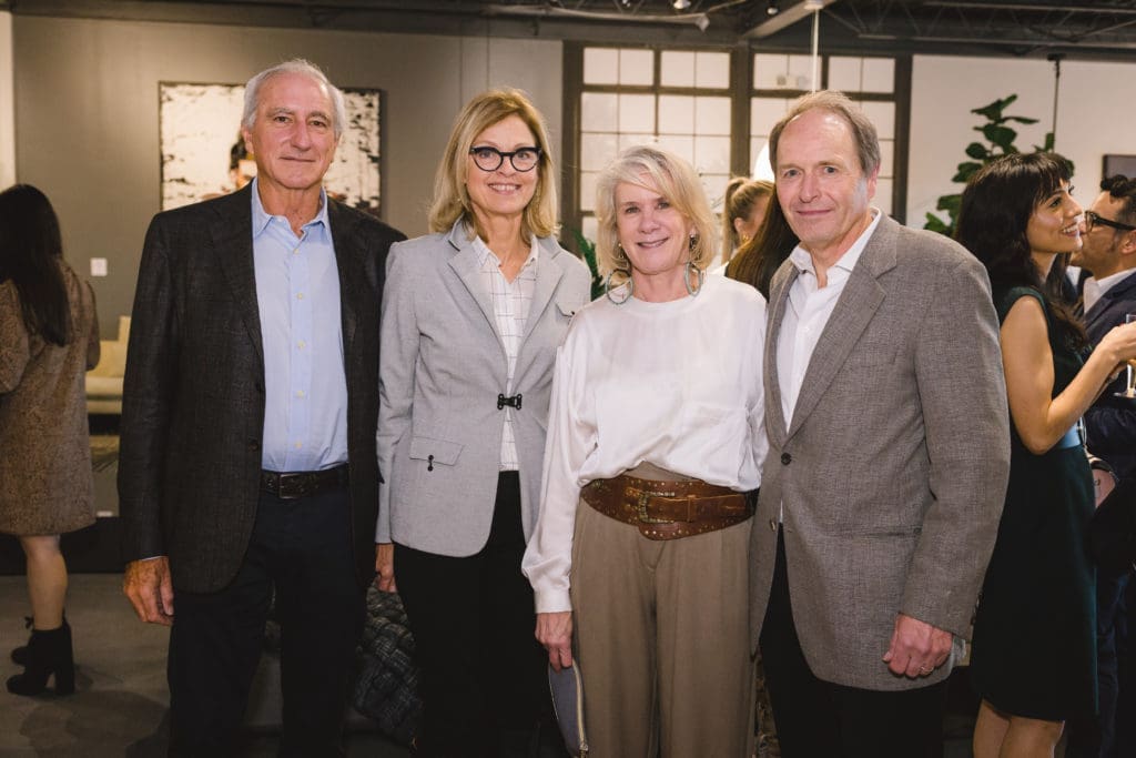 Howard & Beverly Robinson, Mary & Marcel Barone at the kick-off for the CAMH Gala and Art Auction (Photo by Johnny Than) 