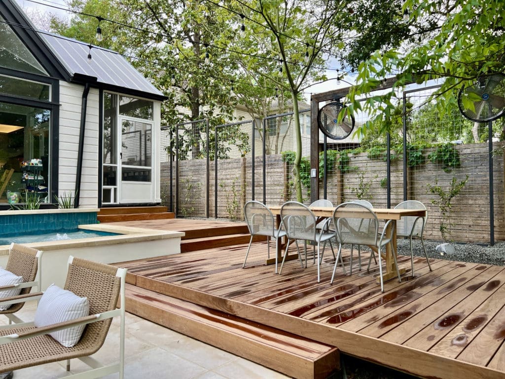 
Colectivo Creative transformed the challenging backyard in Old West Austin into a welcoming oasis.
