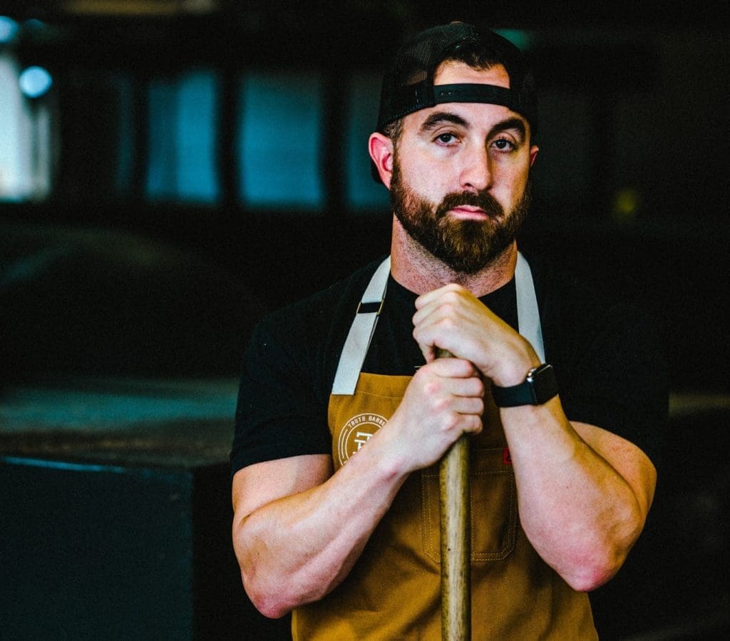 Pitmaster Leonard Botello IV owner of TRUTH BBQ. (Photo by Ben Sassanian)