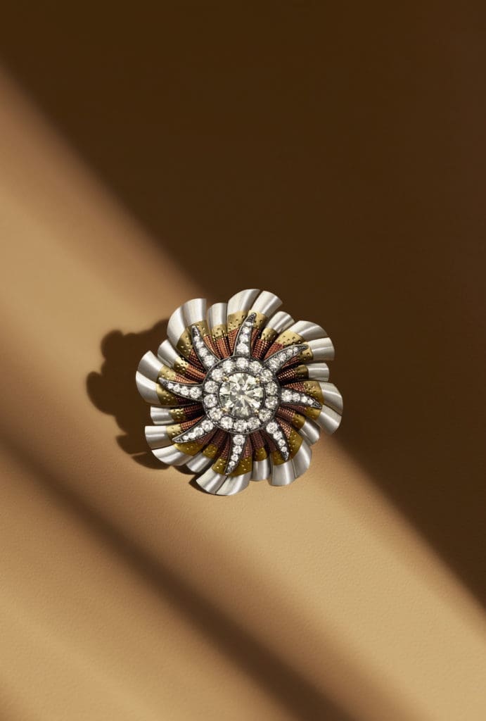 De Beers Jewellers' Light Rays Cocktail Ring, the collection on view in the Galleria boutique through Saturday.