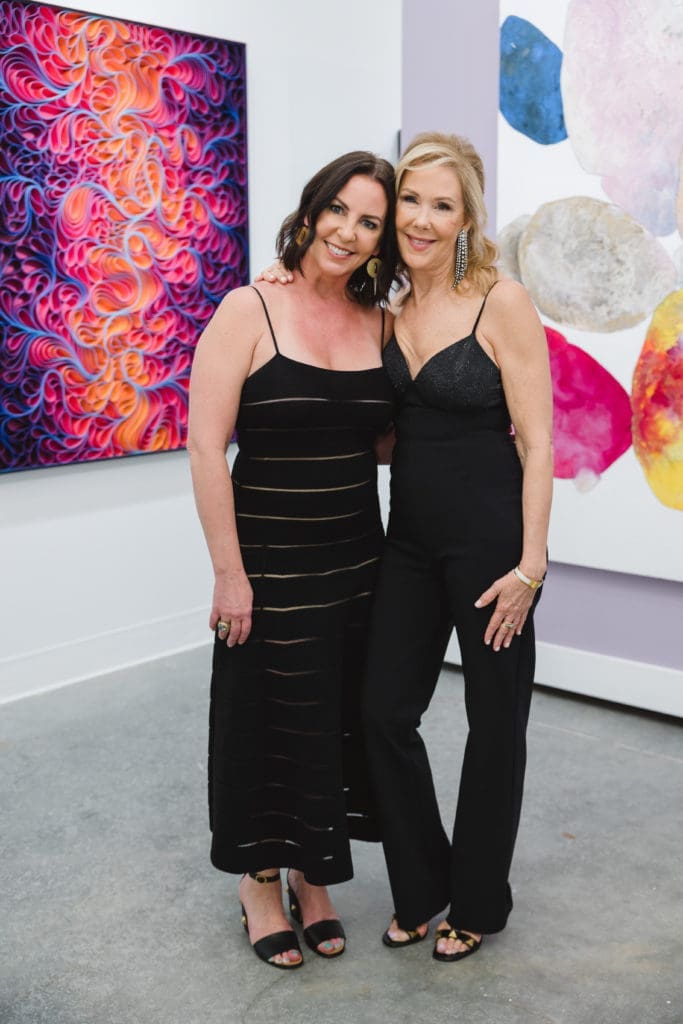 Artist Meredith Pardue and gallery owner Laura Rathe.