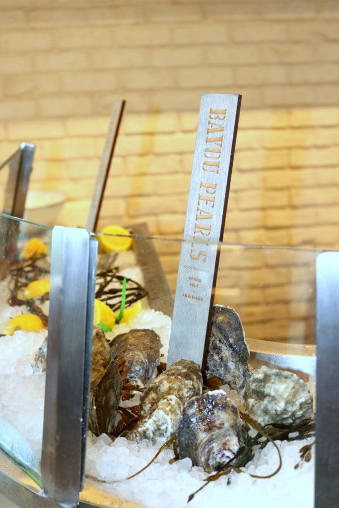 Pictured: Fresh oysters at the Oyster Bar at the new concept, Goode Co. Fish Camp in the Woodlands. (Photo by Paula Murphy)