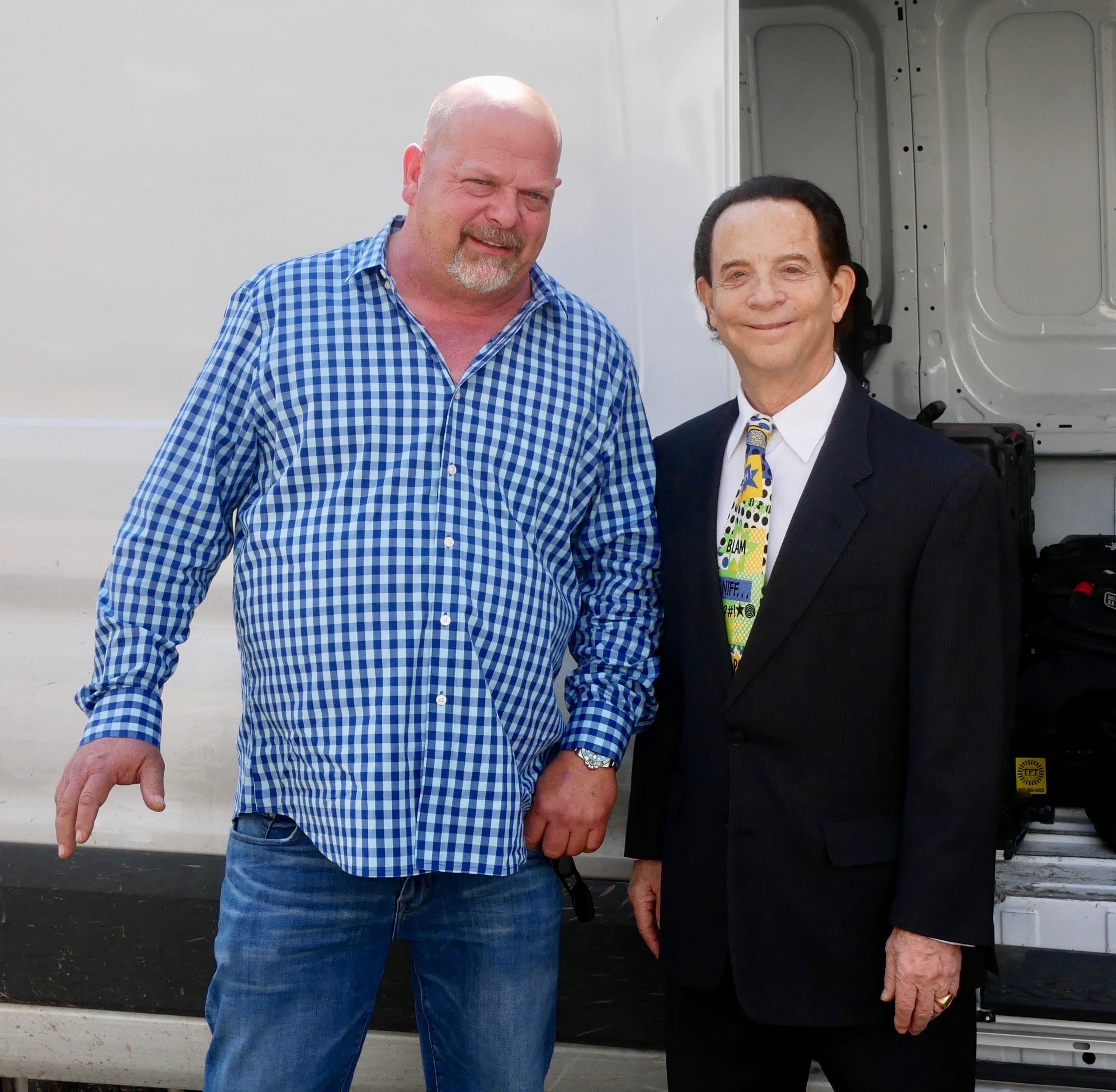 “Pawn Stars’ ” Rick Harrison and Lester Marks, moments before filming began on an upcoming segment set to be aired this season. The History Channel’s unexpected hit is now on its 19th season and is as popular as PBS’ “Antiques Roadshow” was back in the day.