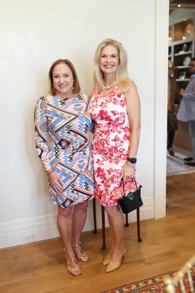 Mignon Gill, Amy Pierce at the spring fashion fête (Photo by Quy Tran)
