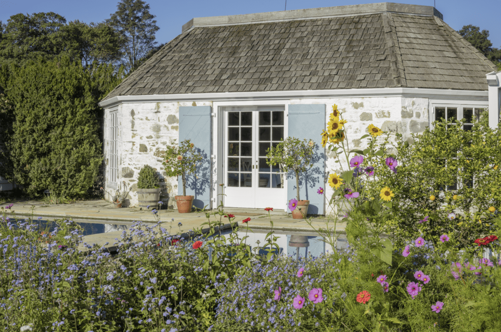 The Basket House at Bunny and Paul Mellon's Oak Spring estate.