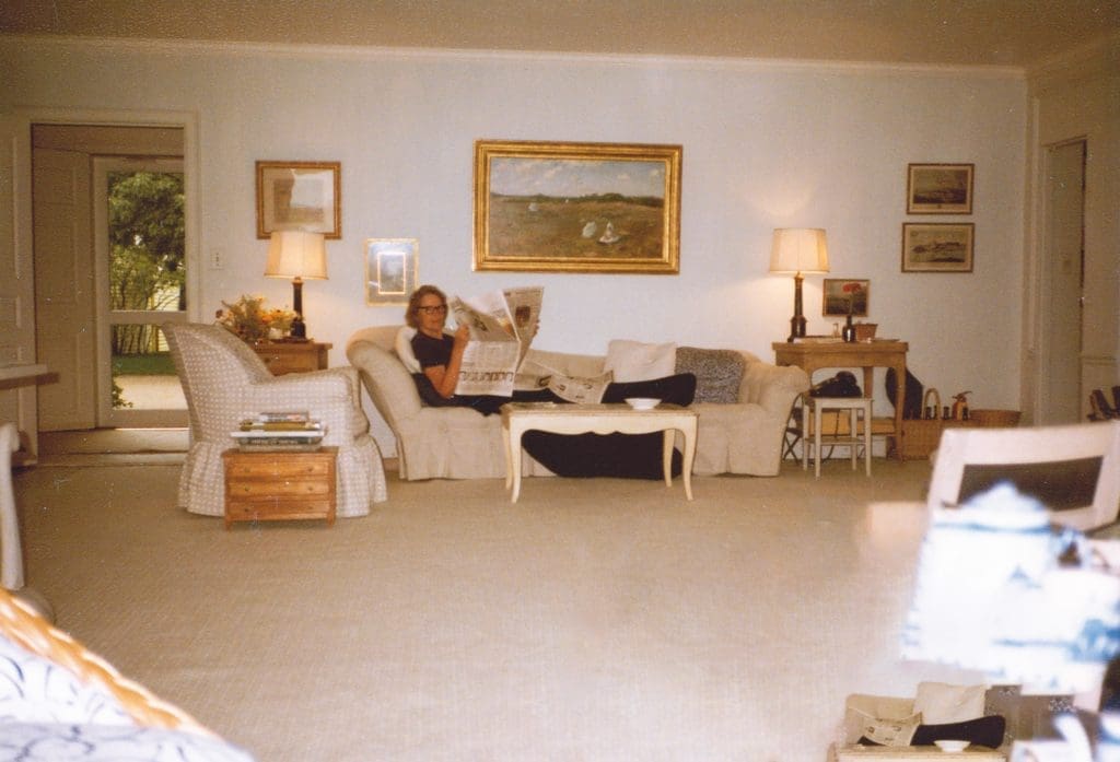 Bunny Mellon at home in her Cape Cod house.