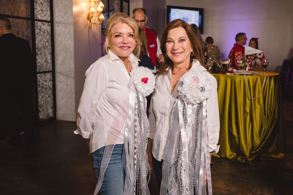 Susan Wilson, Barbie Hermis at the Camp for All homecoming-themed gala (Photo by Johnny Than)