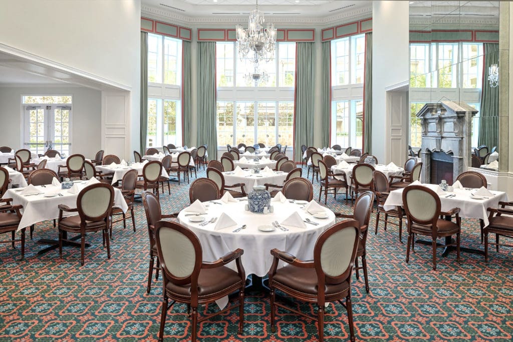 The main dining room at The Tradition Buffalo Speedway. (Photo courtesy of The Tradition)