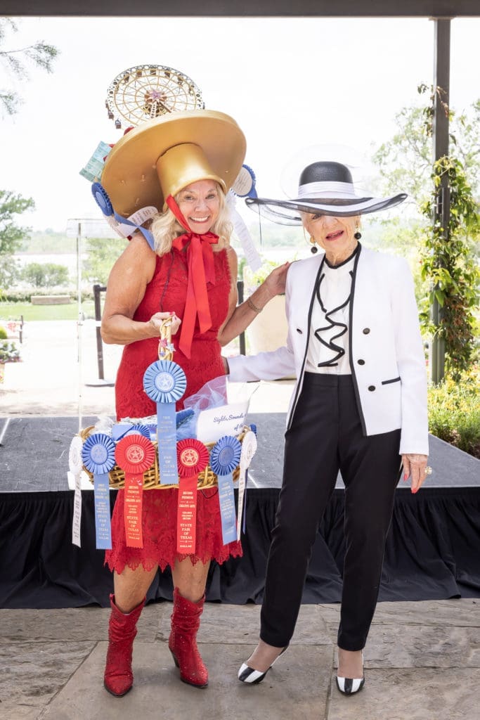 Best Big Over the Top Texas Hat: "Everything is Bigger in Texas!" Winner: Dr. Linda Burk; Judge: Barbara Bigham, Philanthropist (photo courtesy Thomas Garza)