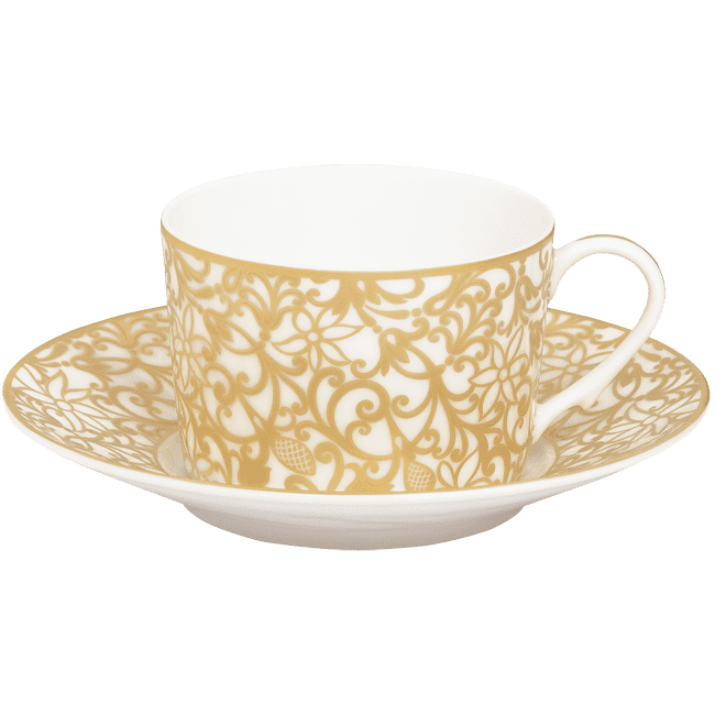 Madison Raynaud Salamanque Gold Teacup ($118) and Saucer ($63)