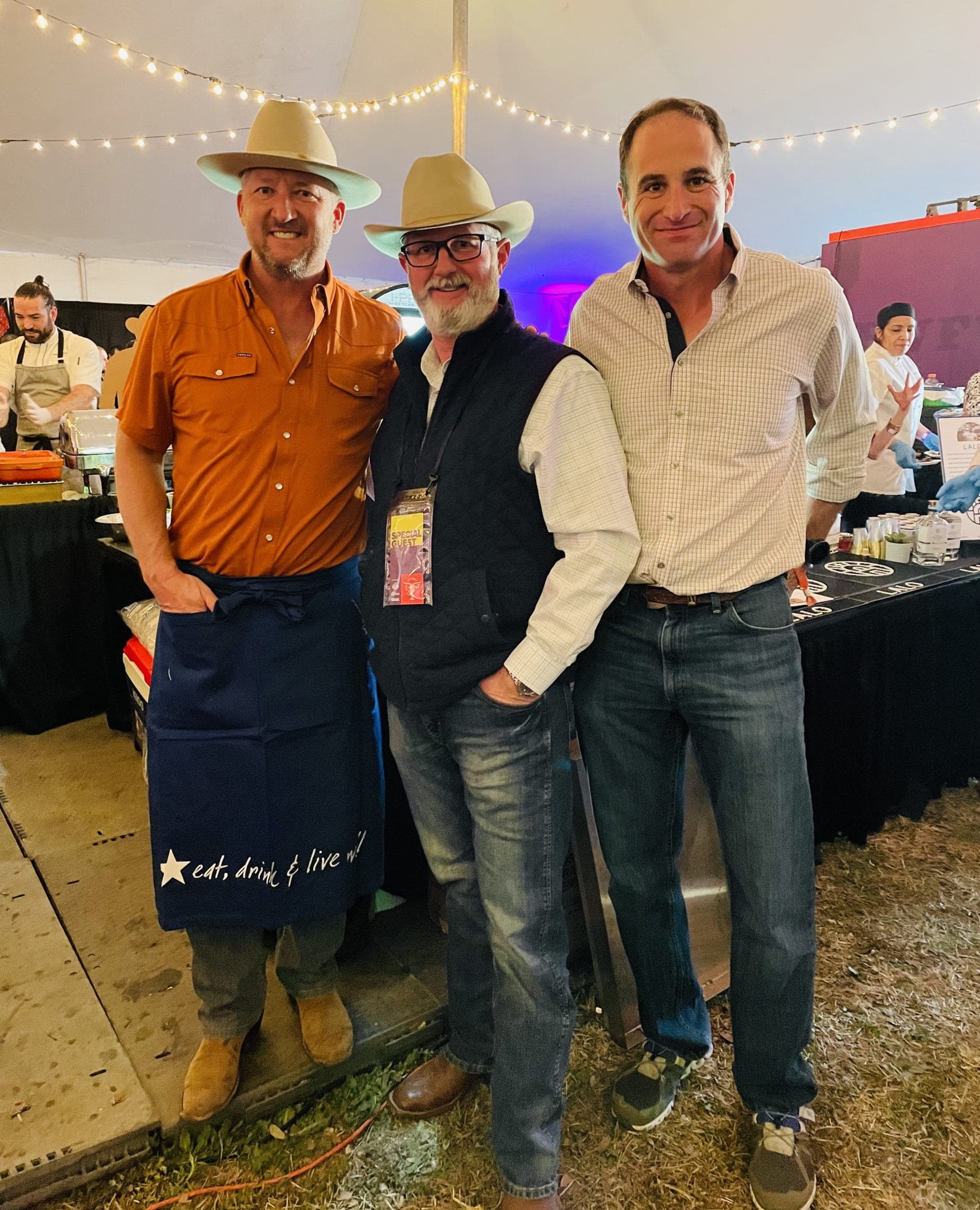 fwfwf22 – Tim Love, Mark Dabney and Mike Micallef pose at Tacos and Tequila