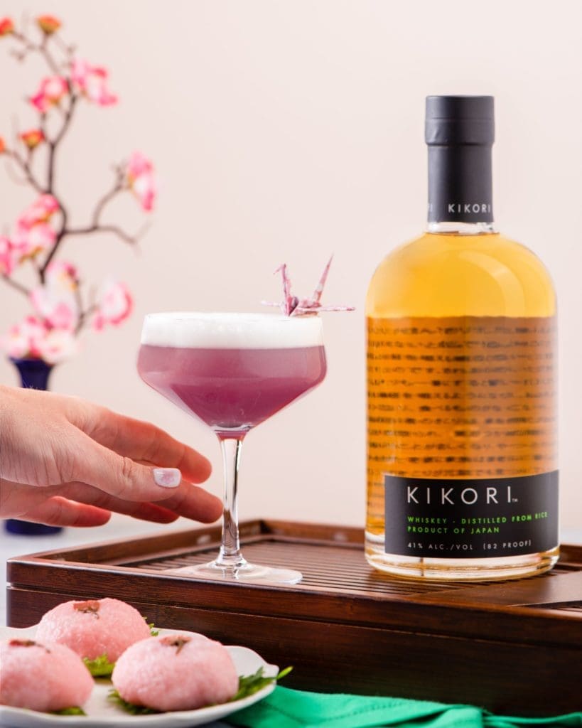 Kikori Whiskey made from 100-percent rice, is not as sweet as American whiskey. 
