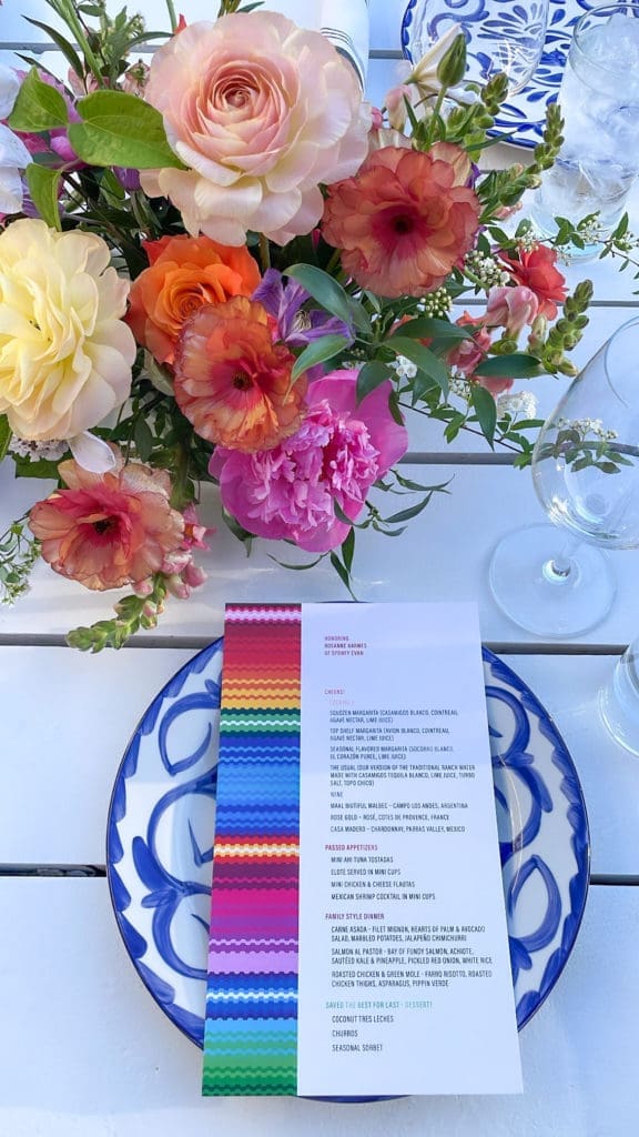 Dallas-based luxury florist Venus and Co Flowers provided the party's floral arrangements.