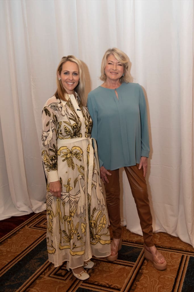 Centennial Milestones Luncheon Featured Speaker Martha Stewart and Centennial Milestones Luncheon Emcee Meredith Land. (Photo by Tamytha Cameron)