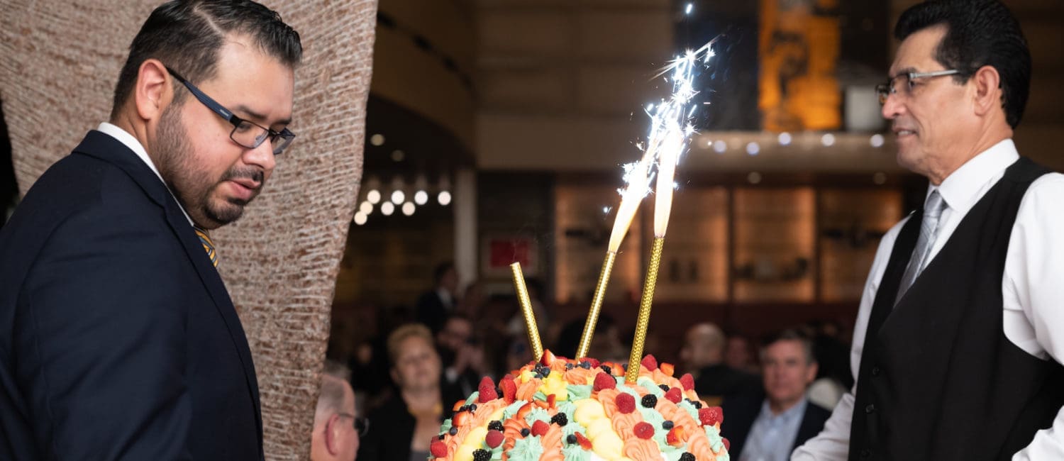 1The sparkling bombe glacé was the finale of The Women's Fund seventh annual dinner, held at Tony's. (Photo by Daniel Ortiz)