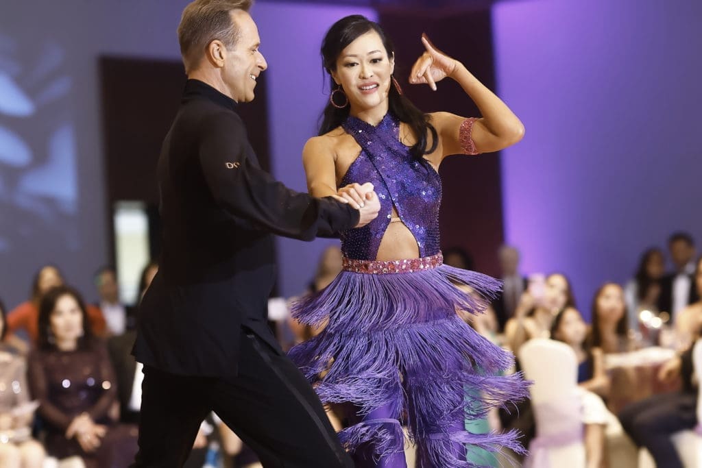 Asian Pacific American Heritage Association Dancing with the All-Stars competition winners Paul Richardson and Dr. Cindy Berthelot Ly.  (Photo by Quy Tran)
