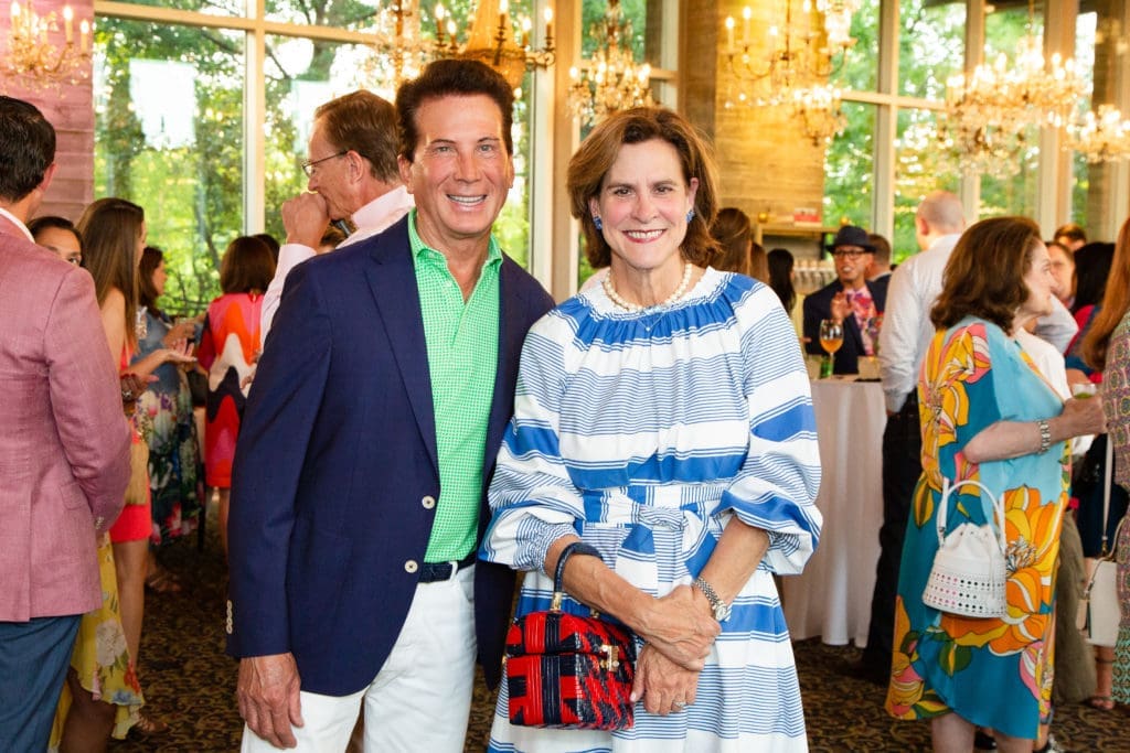 Richard Dawson, Suzanne Richards at the Buffalo Bayou Partnership Cocktails in Bloom fundraiser at Flora (Photo by Lawrence Elizabeth Knox)