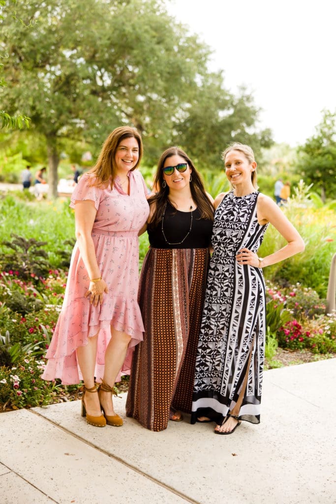 Tara Lawrence, Ashley Castle-Carpenter, Megan Scheffer at The Secret Garden Party at Houston Botanic Garden