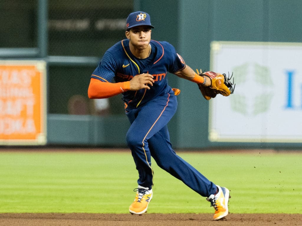 Jeremy Pena's defense has been eye opening for the Astros. (Photo by F. Carter Smith)