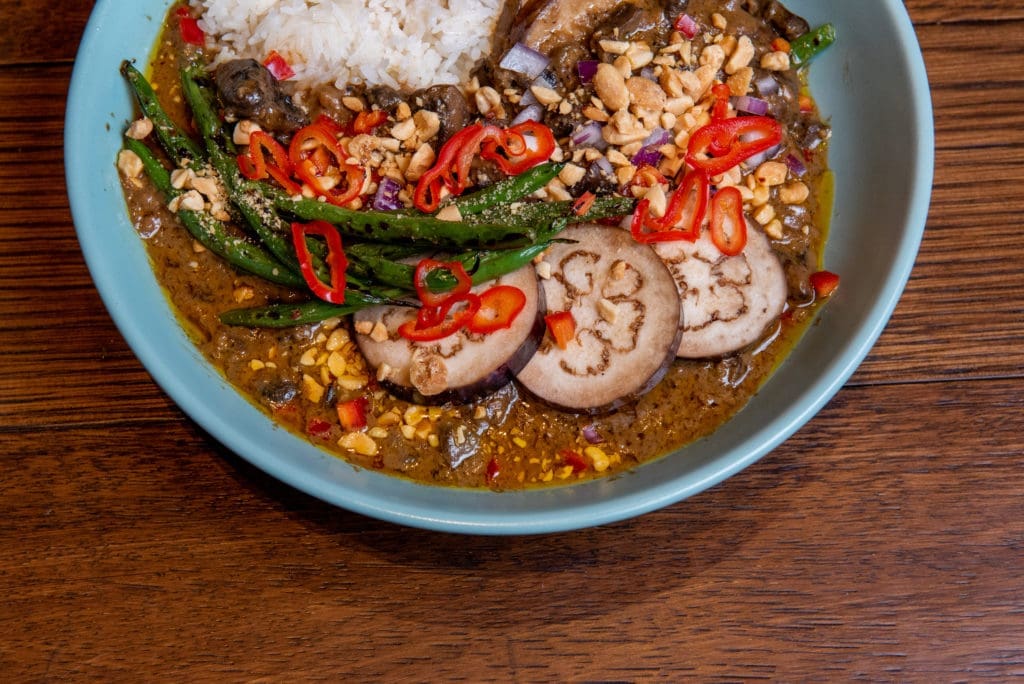 Beef Kare Kare served at Soy Pinoy. (Photo by Kat Ambrose)
