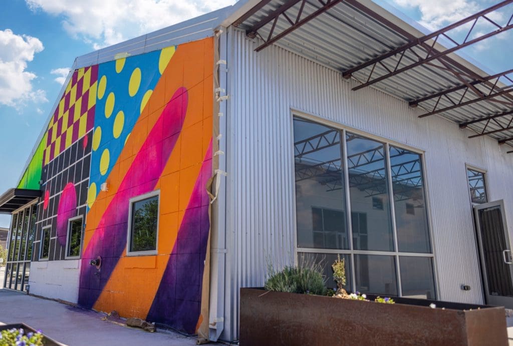  Construction in progress on Fort Worth's first Cidercade location, the largest to date.