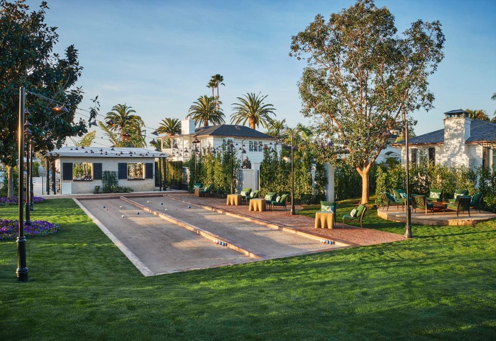 Bocce ball courts at Rosewood Miramar Beach.