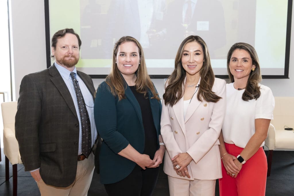 Headliners Michael Moody, Kelly Hackett, Mandy Kao, Lacey Fluor Goossen at the Greater Houston Community Foundation luncheon. (Photo courtesy of the Greater Houston Community Foundation)