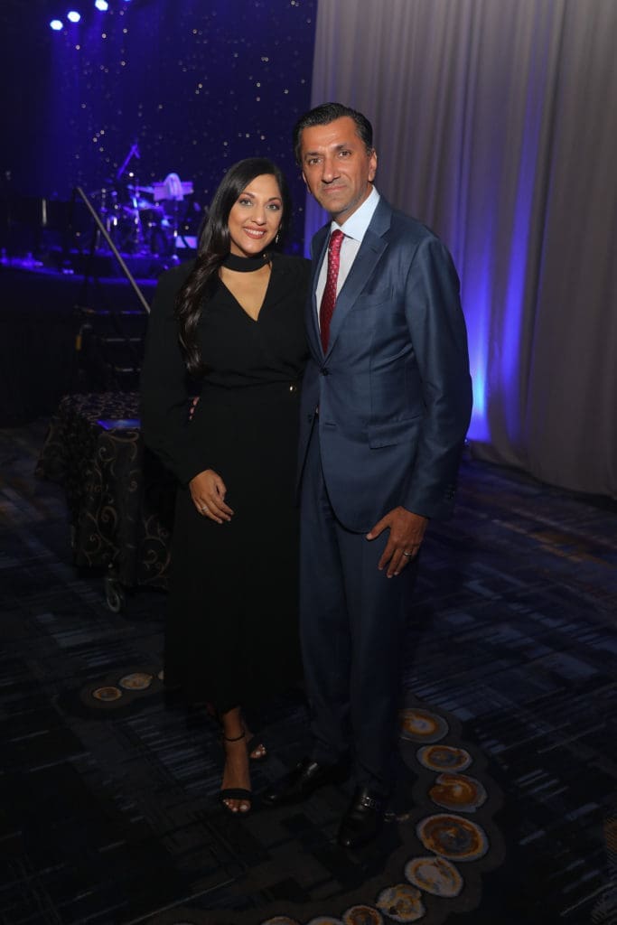 Dr. Sippi & Ajay Khurana at the Lyndon Baines Johnson Moral Courage Award dinner (Photo by Priscilla Dickson)