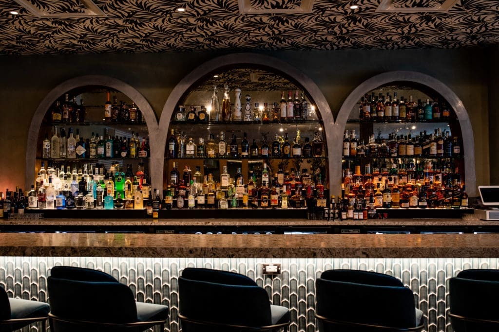 A close-up of the Hamsa Restaurant's Bar. Located at 5555 Morningside, it's named for the five fingered hand symbol that brings protection, peace and prosperity.  (Photo by Kirsten Gilliam)