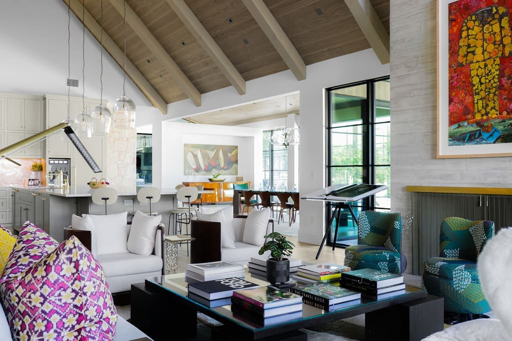 The great room living area at 8 Oaks in the Texas Hill Country  (Photo courtesy of Douglas Elliman Real Estate)